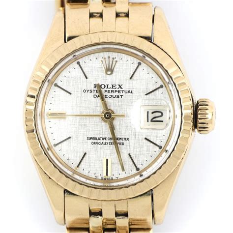 1979 rolex gold oyster perpetual 6917 automatic watch 139284|Rolex lady Datejust 26mm.